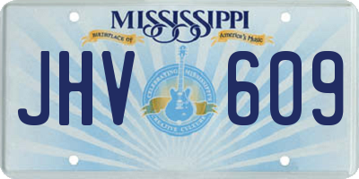 MS license plate JHV609
