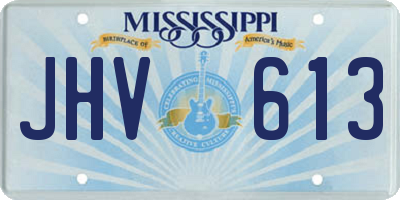 MS license plate JHV613
