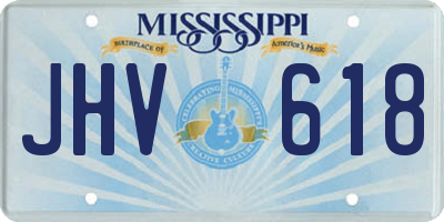 MS license plate JHV618