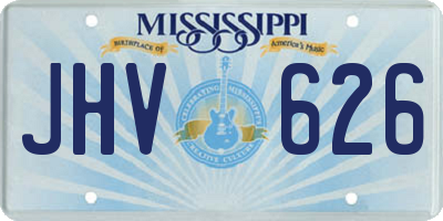 MS license plate JHV626