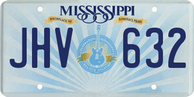 MS license plate JHV632