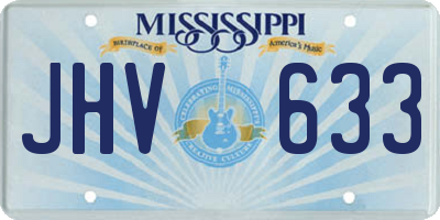 MS license plate JHV633