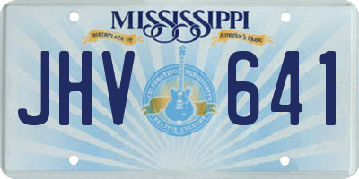 MS license plate JHV641