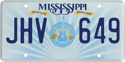 MS license plate JHV649