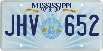 MS license plate JHV652