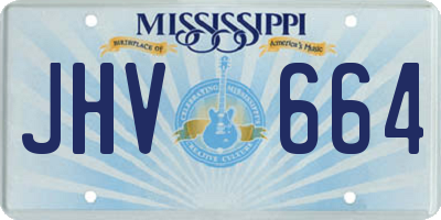 MS license plate JHV664