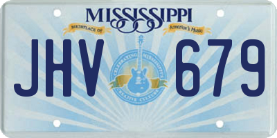 MS license plate JHV679