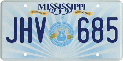 MS license plate JHV685