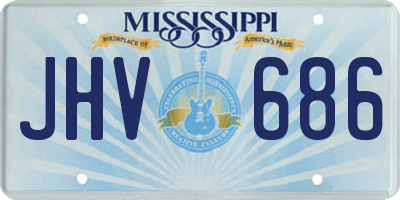 MS license plate JHV686