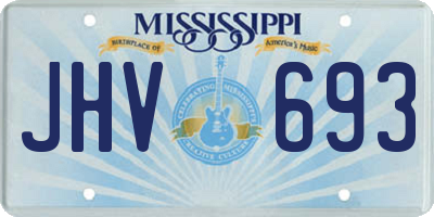 MS license plate JHV693