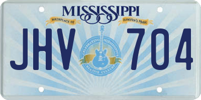 MS license plate JHV704