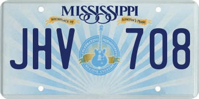 MS license plate JHV708