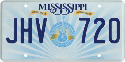 MS license plate JHV720
