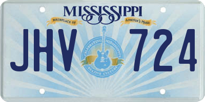MS license plate JHV724