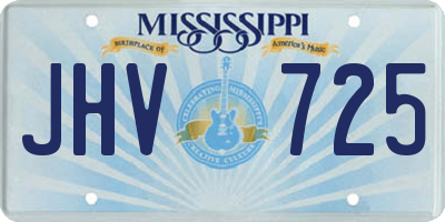 MS license plate JHV725
