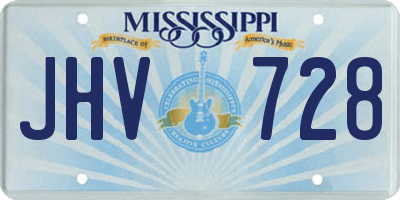 MS license plate JHV728