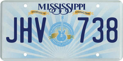 MS license plate JHV738