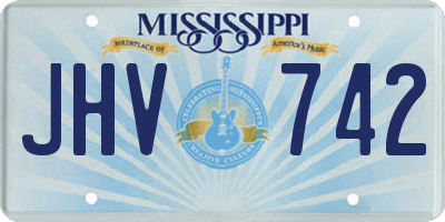 MS license plate JHV742