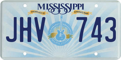 MS license plate JHV743