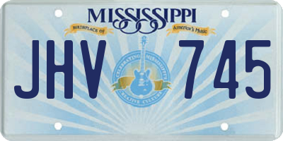 MS license plate JHV745