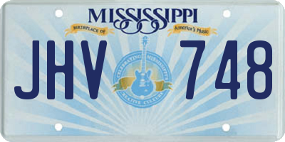 MS license plate JHV748