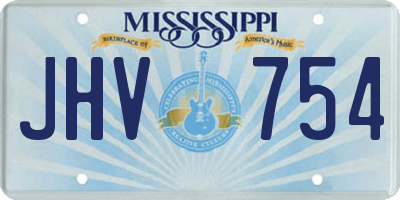 MS license plate JHV754