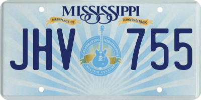 MS license plate JHV755
