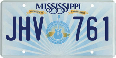 MS license plate JHV761