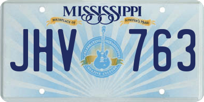 MS license plate JHV763