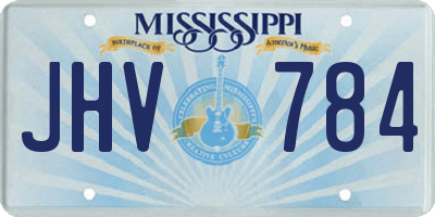 MS license plate JHV784