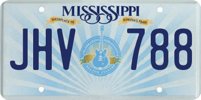 MS license plate JHV788