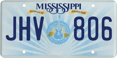 MS license plate JHV806
