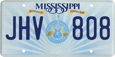 MS license plate JHV808