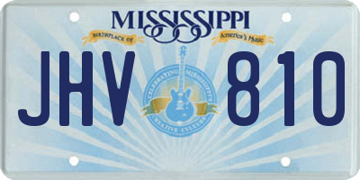 MS license plate JHV810