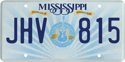 MS license plate JHV815