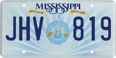 MS license plate JHV819