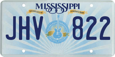 MS license plate JHV822