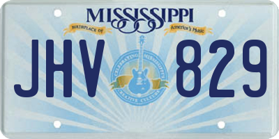 MS license plate JHV829