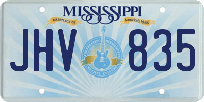 MS license plate JHV835