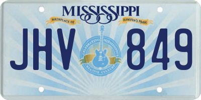 MS license plate JHV849