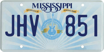 MS license plate JHV851
