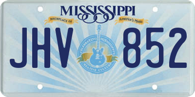 MS license plate JHV852