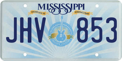 MS license plate JHV853