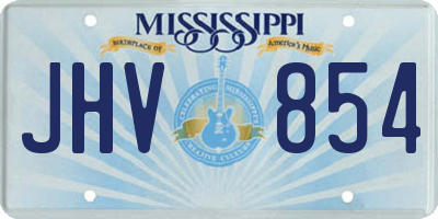 MS license plate JHV854