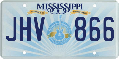 MS license plate JHV866