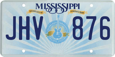 MS license plate JHV876