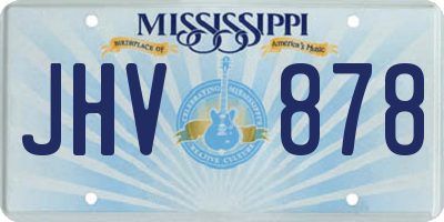 MS license plate JHV878
