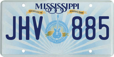 MS license plate JHV885