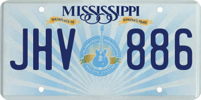 MS license plate JHV886