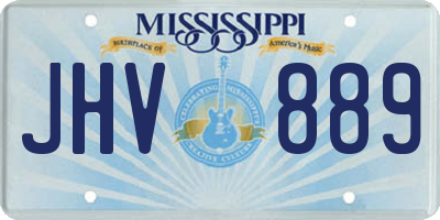 MS license plate JHV889